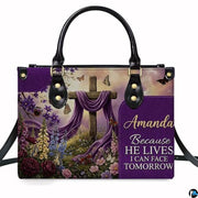 Personalized Christian Leather Handbag – Custom Purse Faith Gift for Mom, Grandma, Women Birthday or Christmas