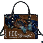 Personalized Christian Leather Handbag – Custom Purse Faith Gift for Mom, Grandma, Women Birthday or Christmas