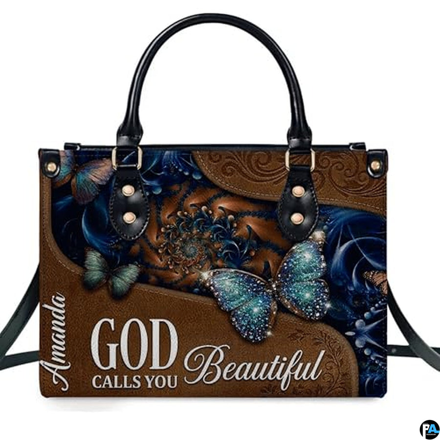 Personalized Christian Leather Handbag – Custom Purse Faith Gift for Mom, Grandma, Women Birthday or Christmas