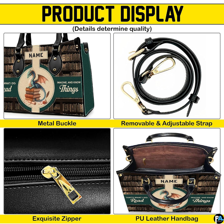 Four panel feature display highlighting top closure, attachment bands, plus inner storage area.
