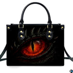 Personalized Fiery Dragon Eye Goth Handbag for Fantasy Enthusiasts