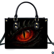 Personalized Fiery Dragon Eye Goth Handbag for Fantasy Enthusiasts