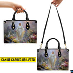 Handbag carrying style infographic showing top handle and shoulder strap usage.
