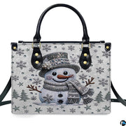 Side profile view showing seamless sparkling snow pattern wrapping and sleek dark edge finishing.