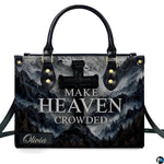Detailed view of matching mountain peak stone cross zippered wallet