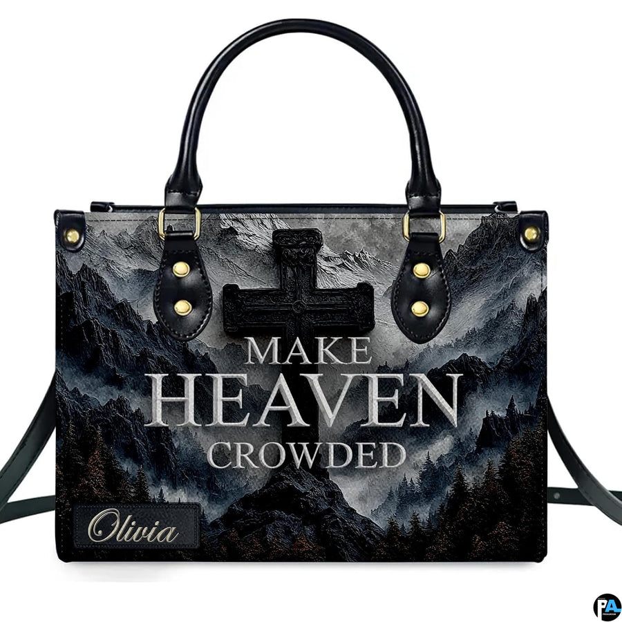 Detailed view of matching mountain peak stone cross zippered wallet