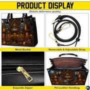 Personalized Witch Leather Bags, Halloween Purses For Women, Witch Art Bag, Spooky Halloween Purses, Holiday Gifts