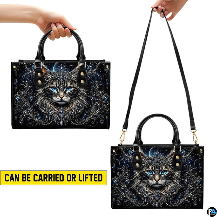 Visual graphic demonstrating dual elevated holding methods for the feline design.