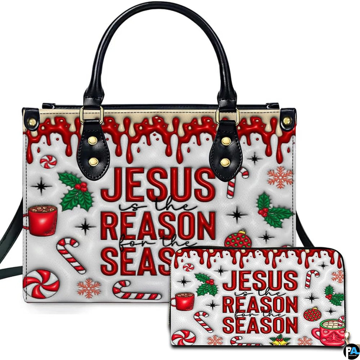 Personalized Jesus Is The Reason Handbag, Removable Strap