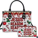 Personalized Jesus Is The Reason Handbag, Removable Strap