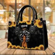 Personalized Leather Handbag for Black Women, Custom African Purse Bag Set, Birthday Meaningful Gifts for Mom, Friend
