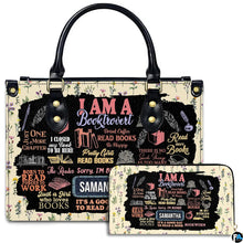 Personalized Book Lover Leather Bag, Just A Girl Who Loves Book Handbag With Name, Books Purse, Gifts For Readers, Writer