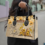 Personalized Book Lover Leather Bag, Just A Girl Who Loves Book Handbag With Name, Books Purse, Gifts For Readers, Writer
