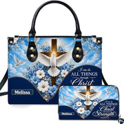 Personalized Christian Floral Handbag for Religious Gift