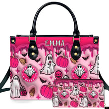 PREAUREUM "{split_values}" Personalized {collection_title} Leather Handbag