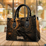 Personalized Witch Handbag with Purse, Custom Name Gothic Leather Bag Set for Women, Halloween Shoulder Bag, Witch Gift