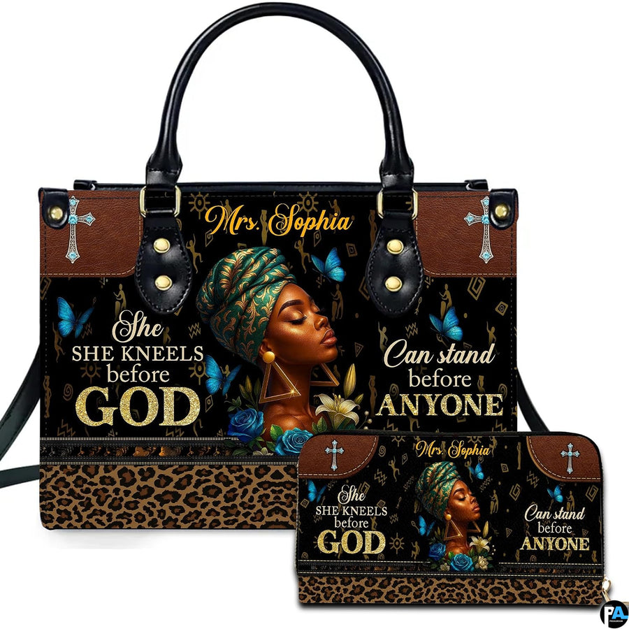 Personalized African American Leather Bag, African Purse, Gifts for Black Girl Women, Black History Handbags