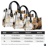 Personalized Lion Cross Watercolor Handbag for Faith Gift