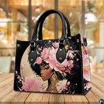 Personalized Black Women Leather Bag, Custom Name African Purses and Handbags Gifts for Mom Birthday Christmas Mothers Day