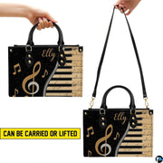 Demonstration infographic illustrating dual holding configurations for the musical melody artwork.