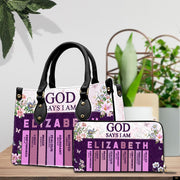 PREAUREUM "{split_values}" Personalized {collection_title} Leather Handbag
