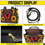 Four panel graphic illustrating dimensional closeups of golden botanical flourishes and butterfly motifs.