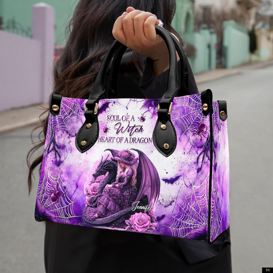 PREAUREUM "{split_values}" Personalized {collection_title} Leather Handbag