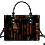 Personalized Halloween Leather Handbag – Custom Witch 3D Printing Effect Purses For Women – Spooky Gothic Shoulder Bag