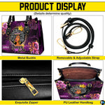 Spacious interior view of tote handbag showing lining and inner compartments