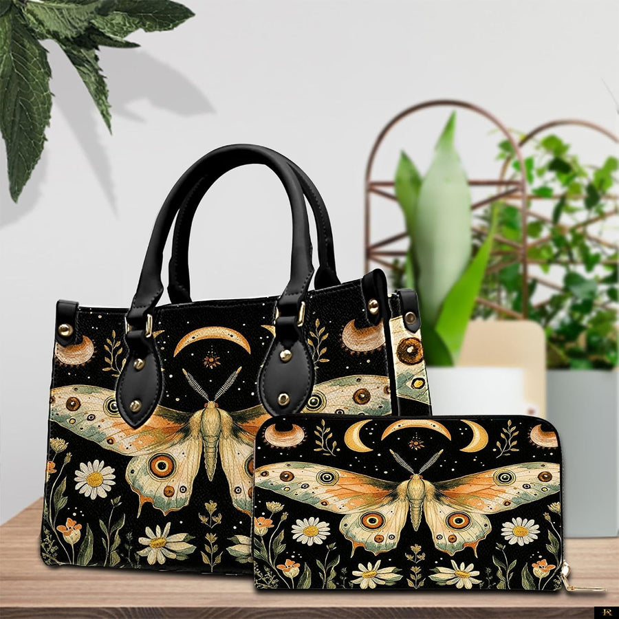 PREAUREUM "{split_values}" Personalized {collection_title} Leather Handbag
