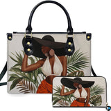 Tropical Resort Afrocentric Woman Sun Hat Graphic Art