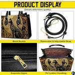 Black Cat Leather Bag – Vintage Cat Art Handbag, Stylish Animal-Themed Purse, Unique Gift for Cat Lovers