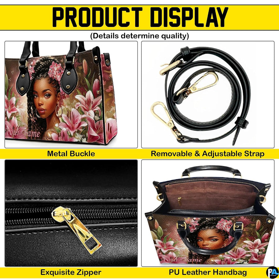 Multi-panel overview displaying profile perspectives and visual features of the floral portrait piece.