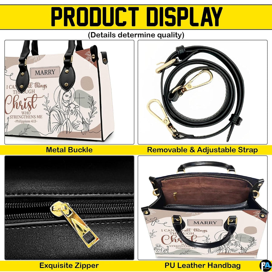 Four-panel showcase illustrating design details, hardware, and interior layout.