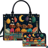 Christmas Dachshund Pajamas Handbag Set