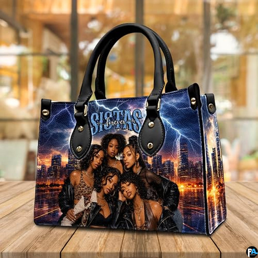 Personalized Leather Handbag for Black Women, Custom African Purse Bag Set, Birthday Meaningful Gifts for Mom, Friend