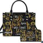 Personalized Glitter Scripture Crosses Handbag for Faith Gift