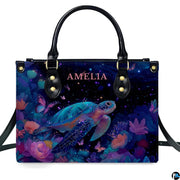 Close-up detail showcasing the luminous bioluminescent coral and glowing butterfly print.