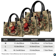 Complete matching handbag and wallet set in Victorian holiday music arrangement