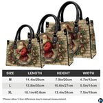Complete matching handbag and wallet set in Victorian holiday music arrangement