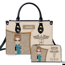 PREAUREUM "{split_values}" Personalized {collection_title} Leather Handbag
