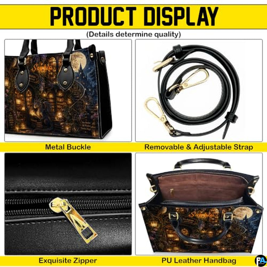 Bookstore Leather Bag, Book Purse for Book Lovers, Shoulder Bag
