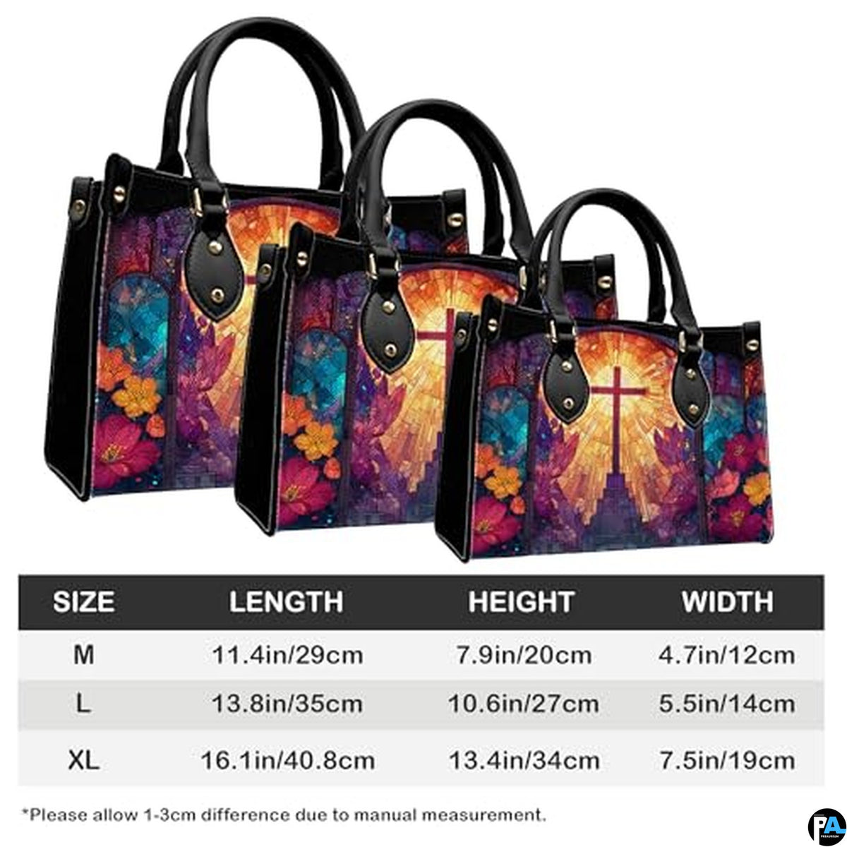 Custom Catholic Virgin Mary Leather Bag, Personalized Name Handbags and Purses for Christian Women Religious Bag Gifts
