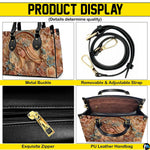 Side hanging view highlighting sturdy handle attachments and structured shape.