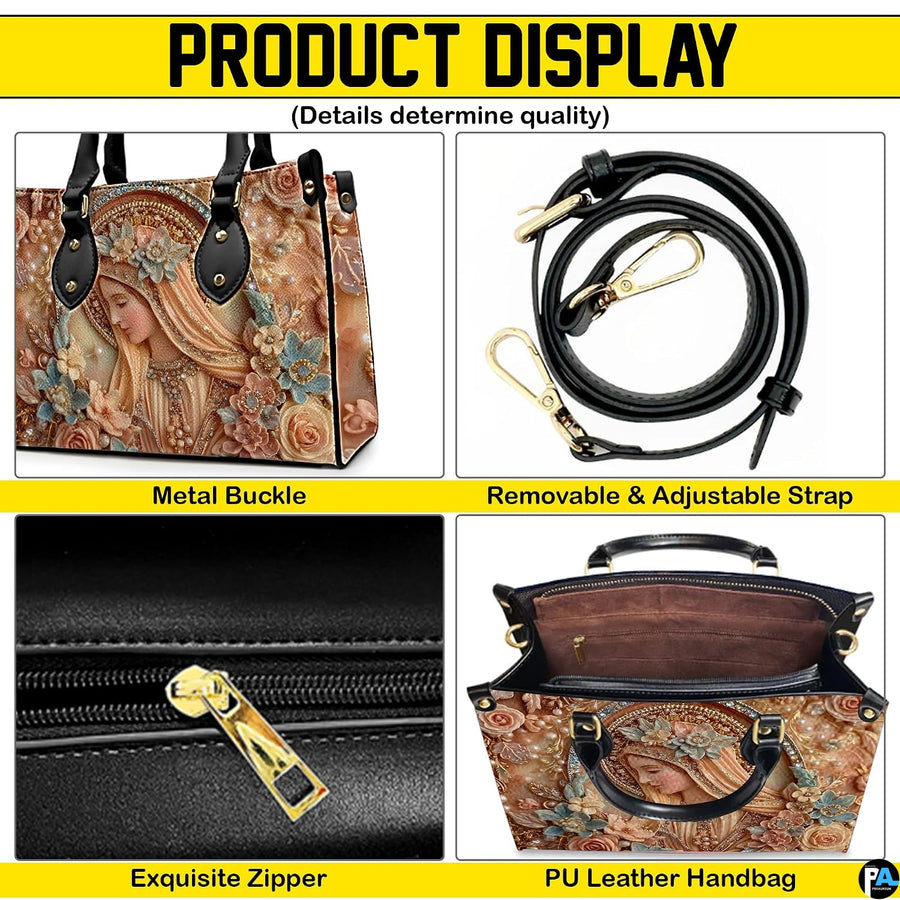 Side hanging view highlighting sturdy handle attachments and structured shape.