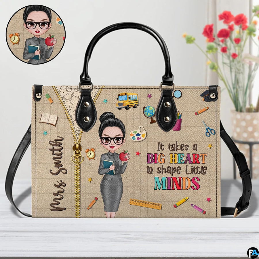 Side profile view showcasing structured depth, contrast borders, and side panels of the teacher accessory set