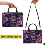 Personalized Flower religious scripture with nature elements Tote Bag