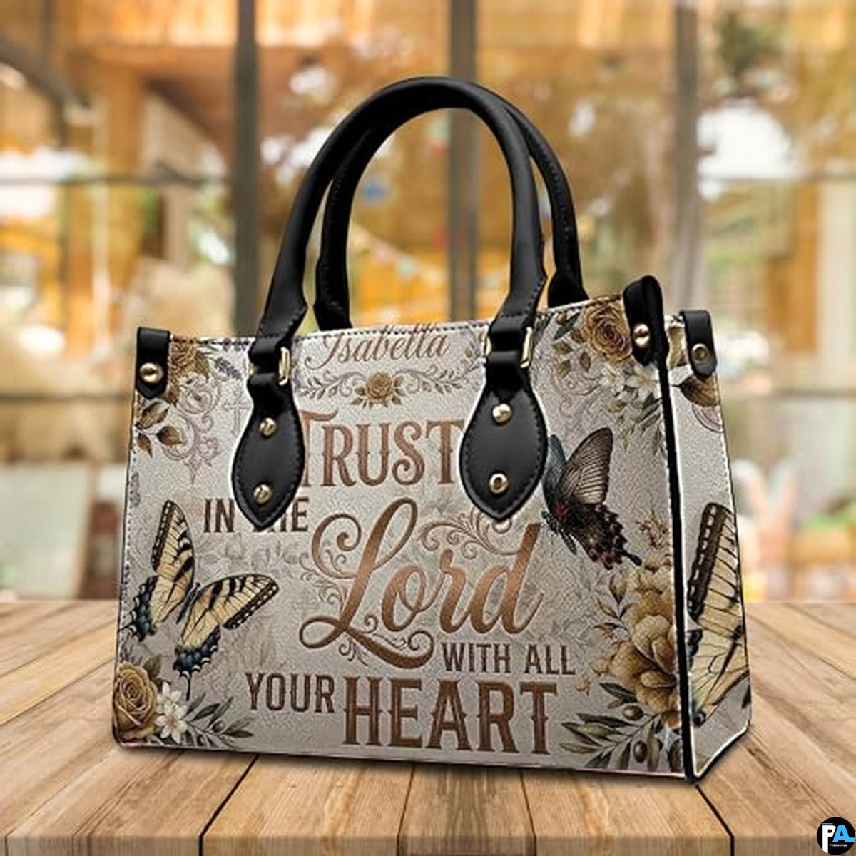 Personalized Christian Leather Handbag – Custom Purse Faith Gift for Mom, Grandma, Women Birthday or Christmas