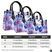 Personalized Butterfly Leather Handbag – Gothic Moon Bag with Adjustable Strap and Matching Witchcore Purse for Women