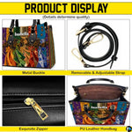Personalized African American Leather Bag, African Purse, Gifts for Black Girl Women, Black History Handbags
